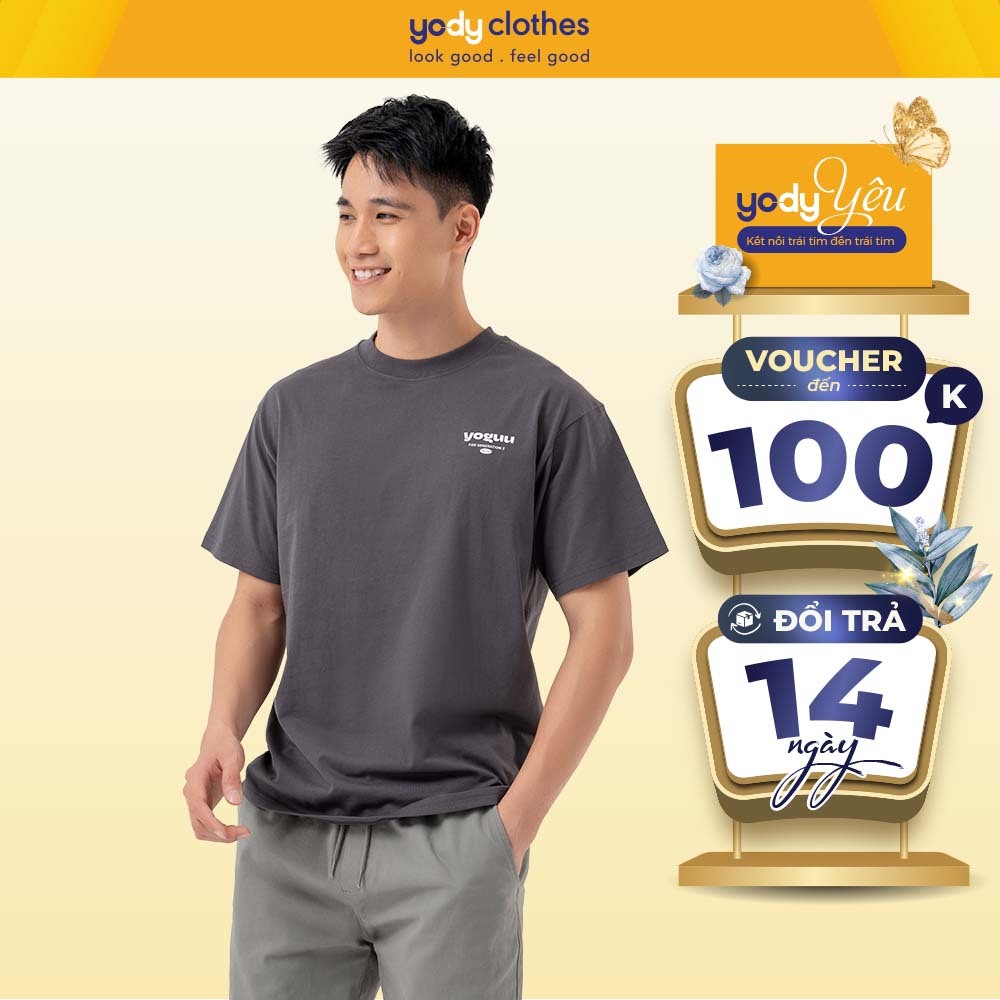 Áo thun T-shirt Yoguu Genz chất liệu cotton usa áo phông yoguu năng động trẻ trung thoáng mát GUT6090