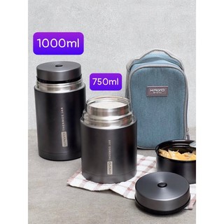 Bình ủ cháo giữ nhiệt kaiyo dung tích 750 -1000ml, giữ nhiệt lâu đến 24h