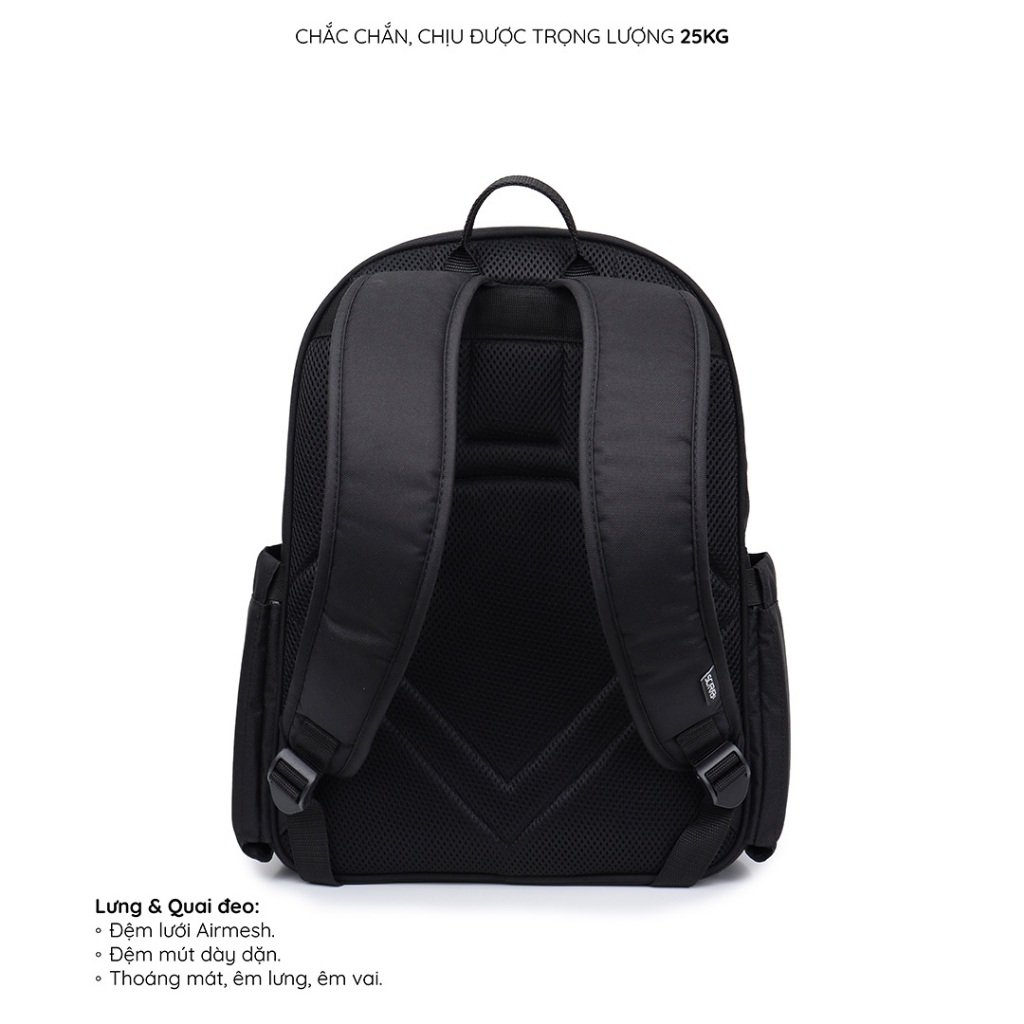 Balo Đi Học DAYPACK BACKPACK Nam Nữ Form Chuẩn Dày Dặn Nhiều Ngăn Tiện Lợi Đựng Vừa Lap 15.6Inch_Hỗ Trợ Bảo Hành Scarab