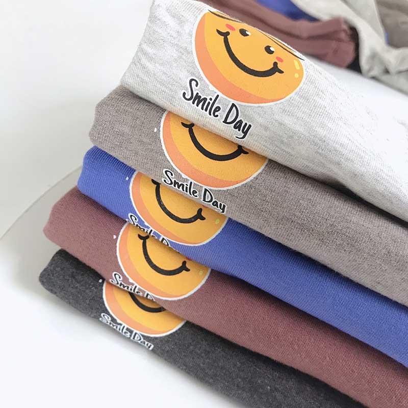 Đồ bộ dài tay thu đông cho bé MEDOKIDS chất da cá lụa hình mặt cười , quần áo cho bé từ 10- 32kg