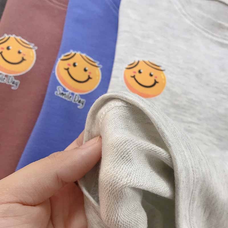 Đồ bộ dài tay thu đông cho bé MEDOKIDS chất da cá lụa hình mặt cười , quần áo cho bé từ 10- 32kg