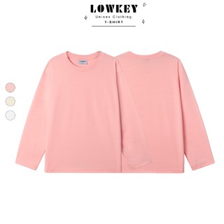  XẢ KHO Áo thun dài tay unisex trơn LOWKEY basic K5000 - Form rộng thoáng mát 