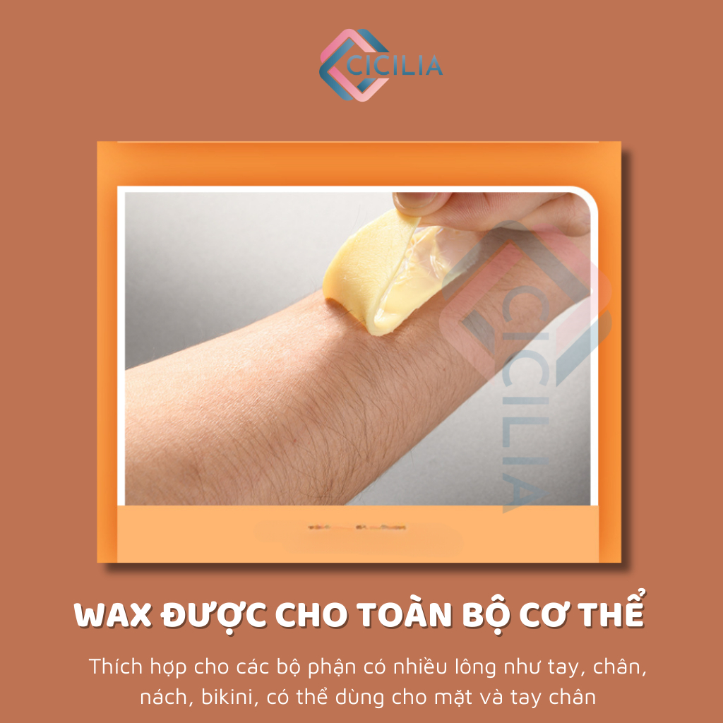 Túi 100gr Sáp Wax Lông Nóng Hạt Đậu Cao Cấp Tặng Kèm Que CICILIA 5868