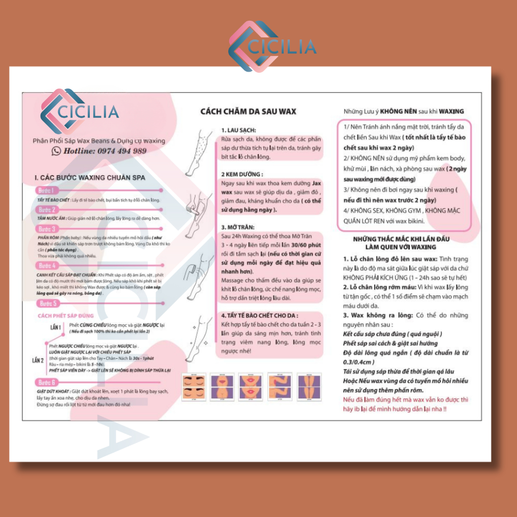 Túi 100gr Sáp Wax Lông Nóng Hạt Đậu Cao Cấp Tặng Kèm Que CICILIA 5868