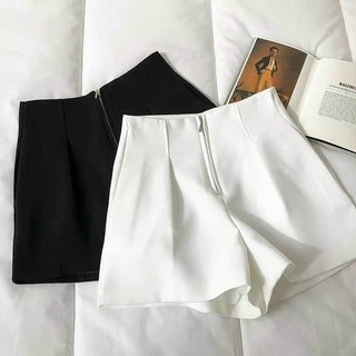 Quần short nữ cạp liền lưng cao quần đùi nữ khóa đồng chất tuyết mưa đẹp thời trang M33