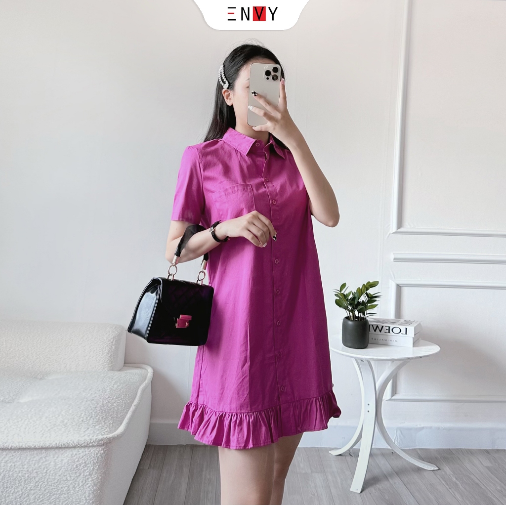 Đầm sơ mi dáng suông ENVY D169