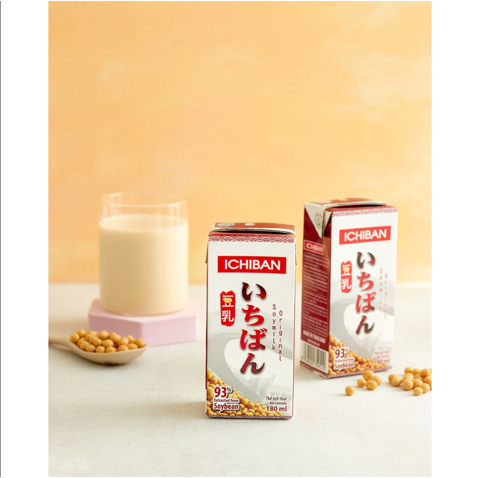 Thùng 48 hộp sữa đậu nành Ichiban nguyên chất 180ml