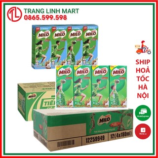 Thùng 48 hộp sữa lúa mạch Milo 180ml