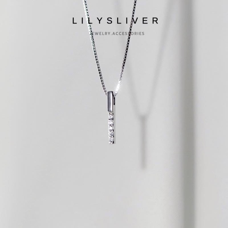 Dây chuyền bạc nạm đá chất liệu bạc thật - Lily Silver