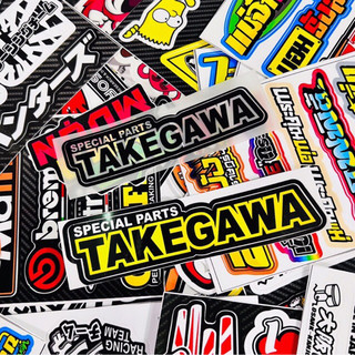 Tem Sticker Logo Chữ Takegawa Thích hợp Trang Trí xe,Chất Liệu Chống Thấm Nước