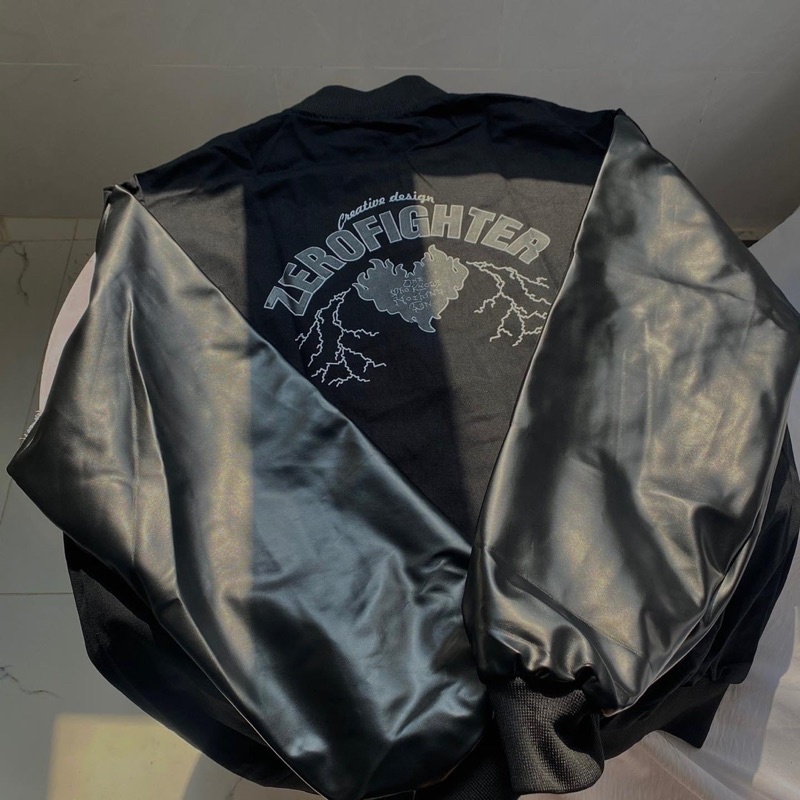 Áo khoác bomber, áo khoác forget phối tay da siêu xinh siêu chất cực kì dễ mix T13