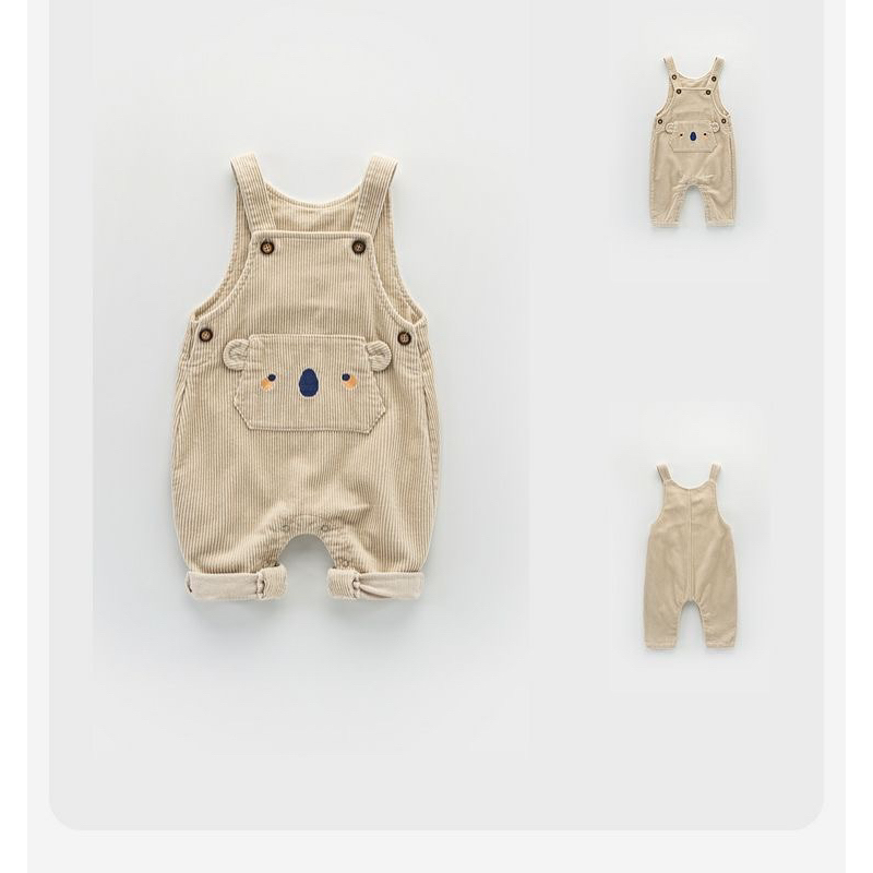 Yếm gấu vải nhung cho bé phong cách Hàn Quốc