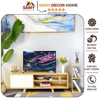 Kệ ti vi bằng gỗ, tủ gỗ để tivi loa đài phòng khách, kệ phòng ngủ có ngăn tủ đa năng tv1c