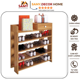 Kệ để giày dép bằng gỗ 5 tầng cao cấp dễ dàng tháo lắp, Kệ giầy 5 tầng, kệ giầy 5 tầng gỗ cao cấp KG5