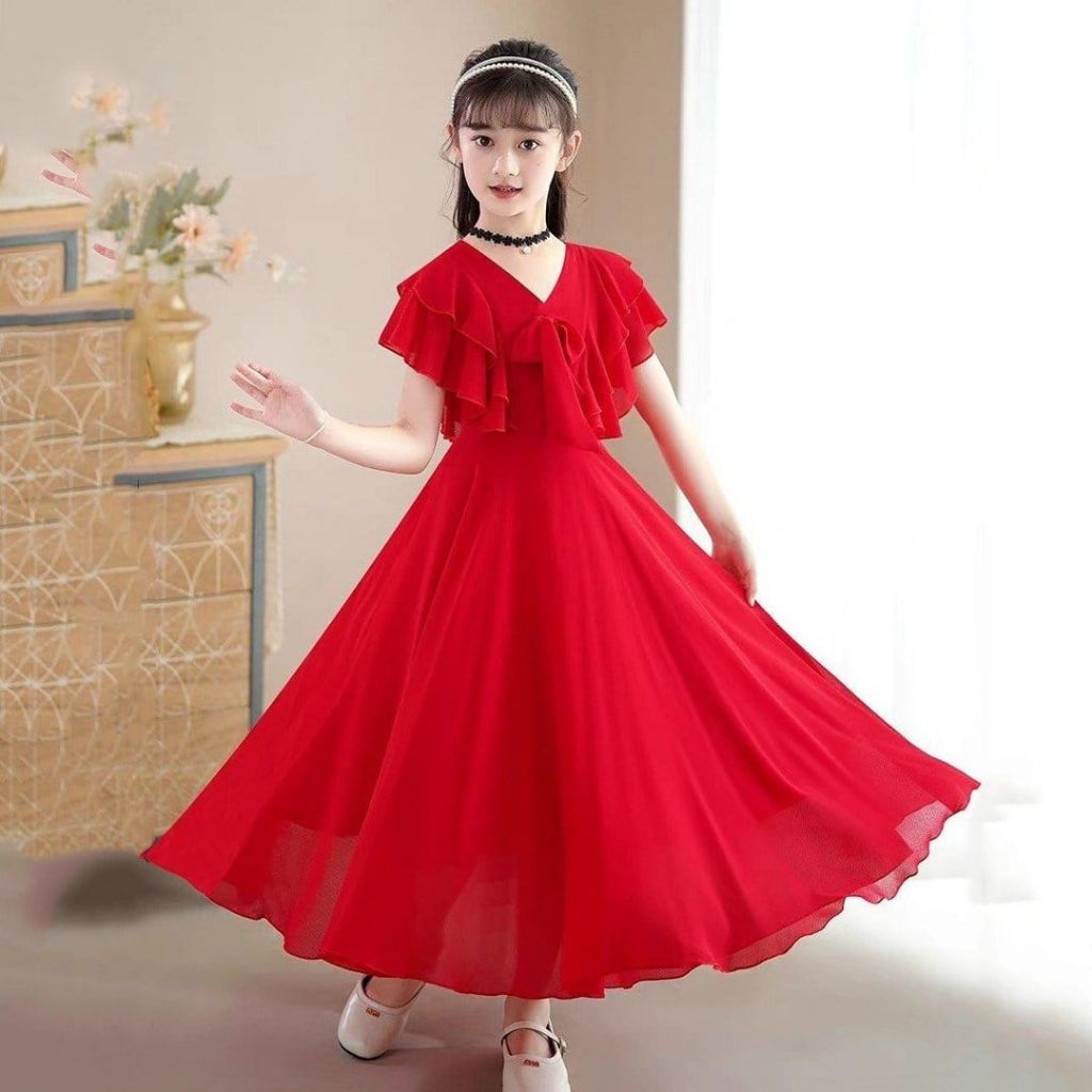 SIÊU RẺ - QUẦN ÁO TRẺ EM - ĐẦM TAY BÈO CÁNH TIÊN CÔNG CHÚA KIÊU SA CHO BÉ GÁI