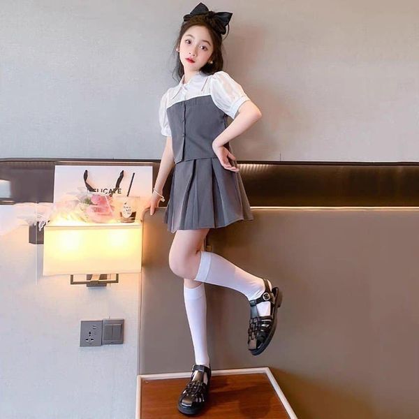 SIÊU RẺ - QUẦN ÁO TRẺ EM - SET PHỐI VÁY XẾP LY SÀNH ĐIỆU NĂNG ĐỘNG CHO BÉ ĐI CHƠI