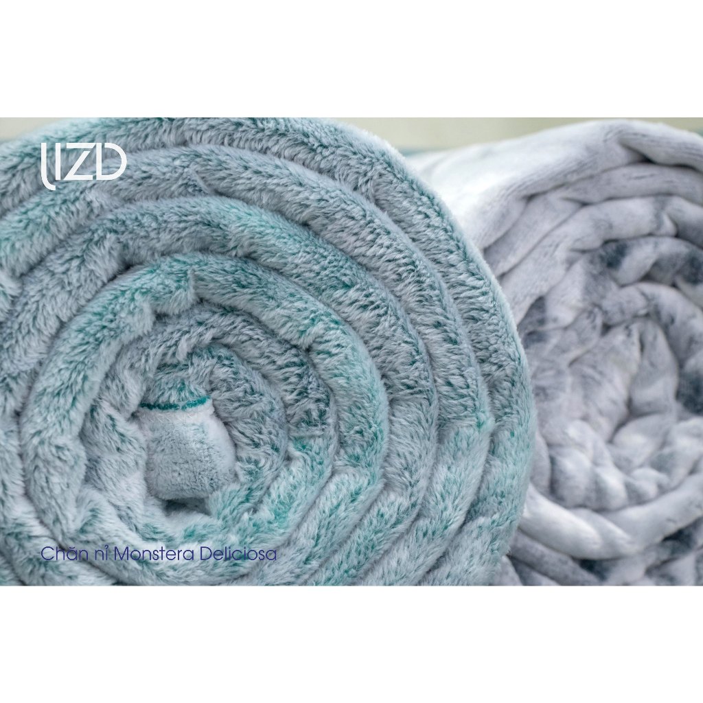 Chăn Nỉ Len Lá 2 Mặt - Monstera Deliciosa - WTF21