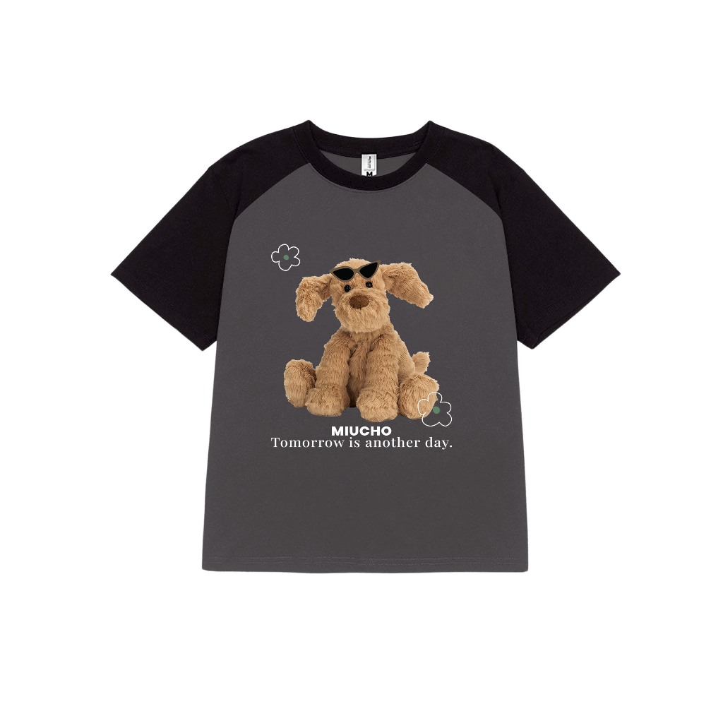 Áo baby tee ABPTD344 Miucho cotton cổ tròn in graphic