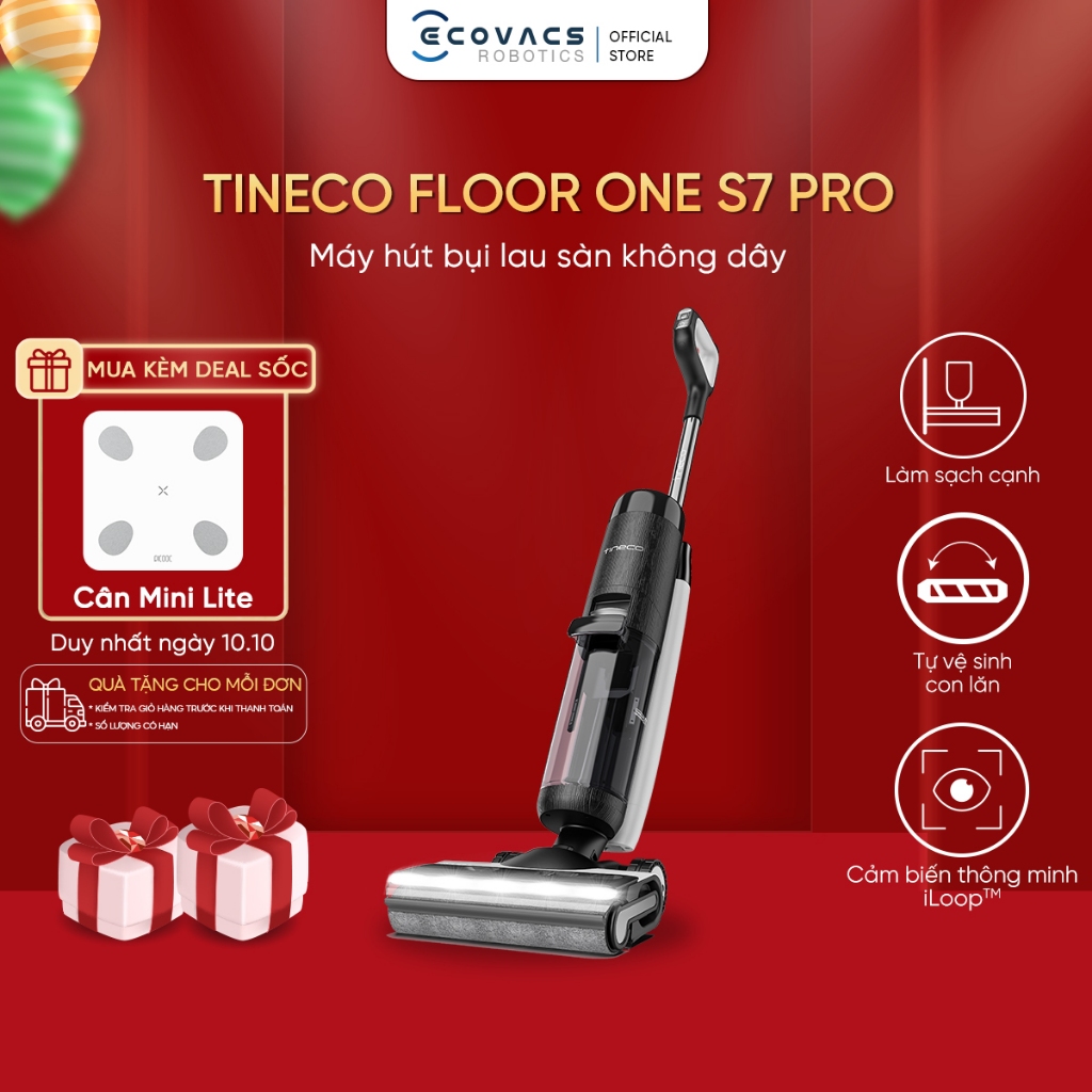 Máy Hút Bụi Lau Sàn Tineco FLOOR ONE S7 Pro_BẢN QUỐC TẾ – BẢO HÀNG 24 THÁNG