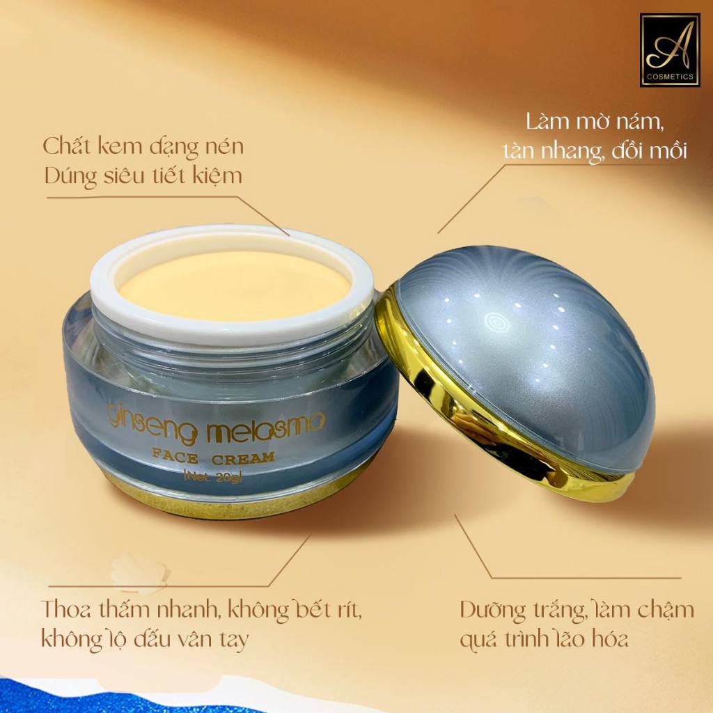Kem dưỡng trắng da mặt,Face nám nhân sâm Ginseng Melasma Face Cream Acosmetics, giúp ngừa nám tàn nhangng, 25g