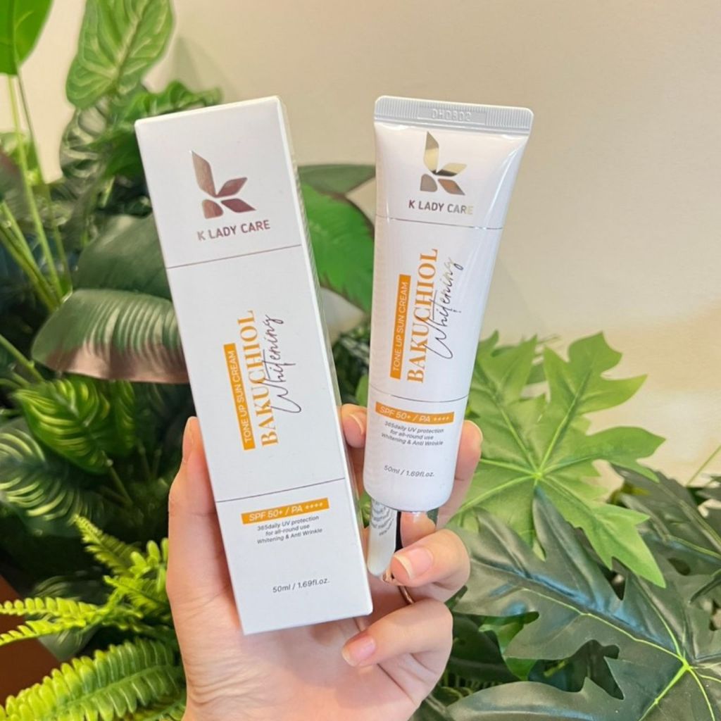 Kem Chống Nắng Nâng Tone Dưỡng Trắng Giảm Nhăn K Lady Care Bakuchiol Whitening Tone Up Sun Cream 50ml SPF50+ PA++++