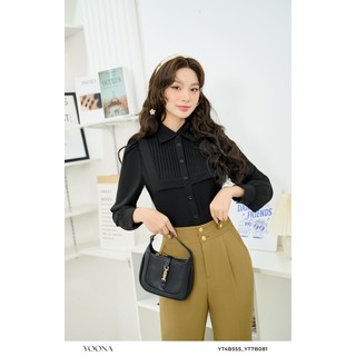 Áo sơ mi nữ công sở dài tay chất chéo YOONA - YT4B555