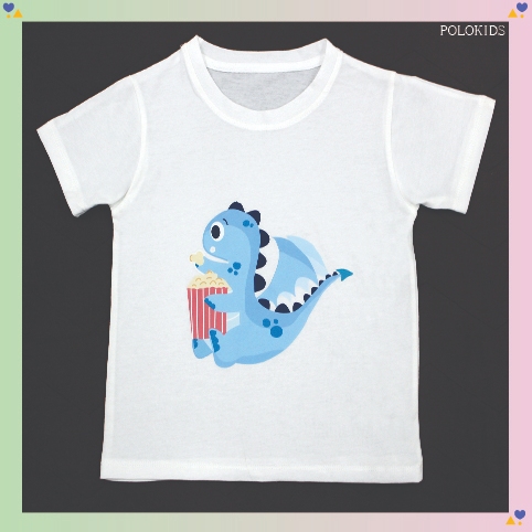 ÁO THUN CỔ TRÒN BÉ TRAI TRẺ EM GIÁ RẺ POLOKIDS IN HÌNH KHỦNG LONG, BÉ TRAI TỪ 2,3,4,5,6 TUỔI, 100% COTTON