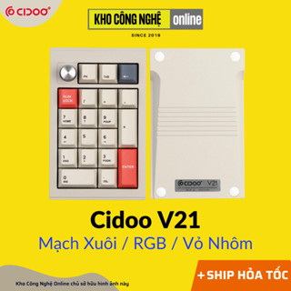 Cidoo V21 - Bàn phím cơ Cidoo V21 3 mode, Vỏ Nhôm, Mạch Xuôi (Hàng Chính Hãng)