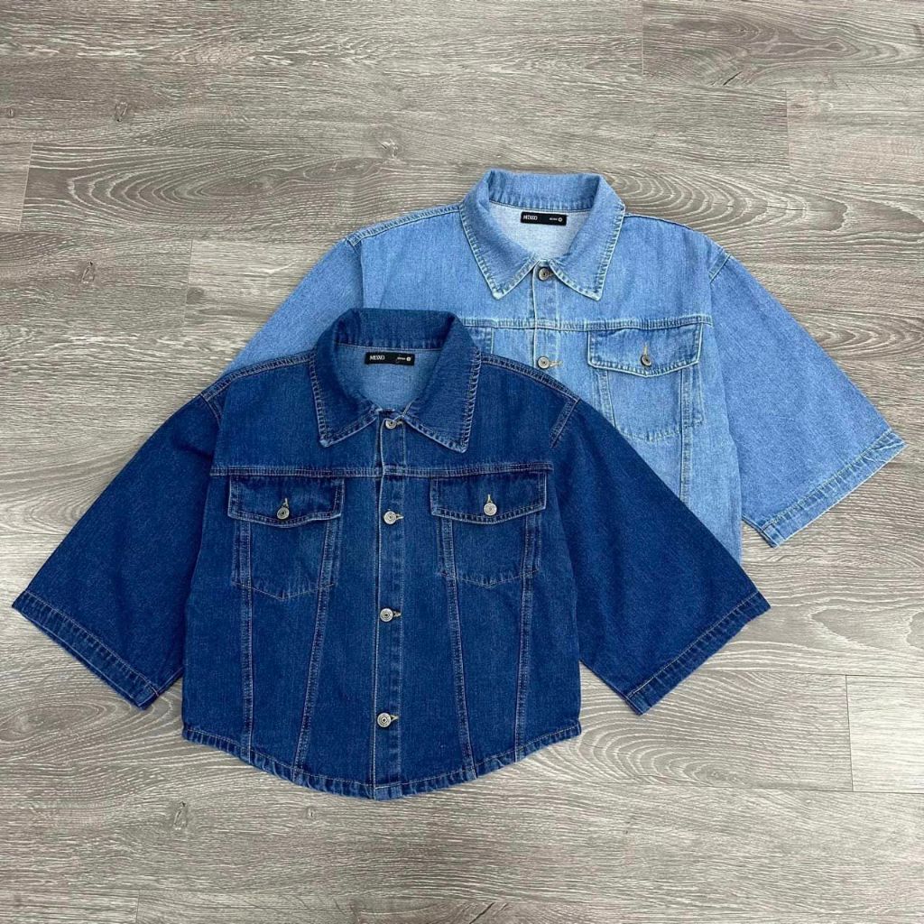 Áo khoác jean nữ tay lỡ