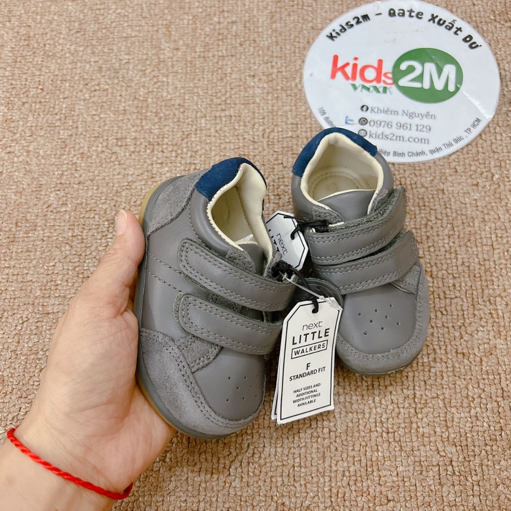 Giày Next xuất dư xám cho bé trai chân 11.5cm-13.4cm