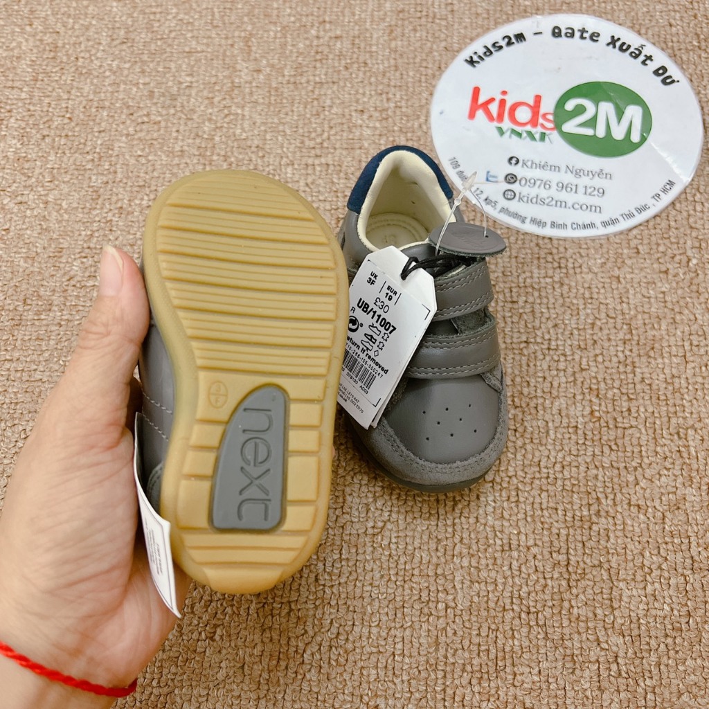 Giày Next xuất dư xám cho bé trai chân 11.5cm-13.4cm