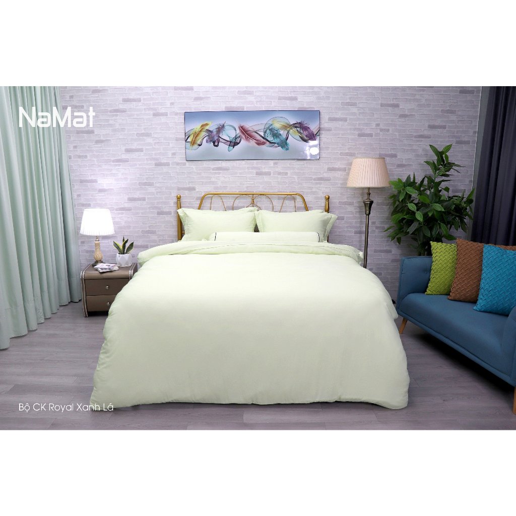 Bộ 4 Món Chăn Ga Gối Royal Các Màu LizdNaMat
