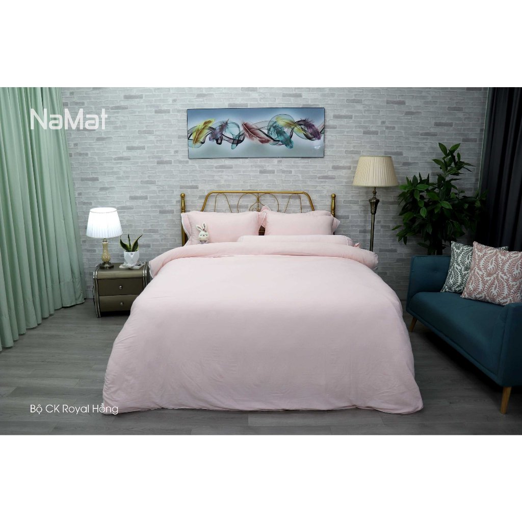 Bộ 4 Món Chăn Ga Gối Royal Các Màu LizdNaMat