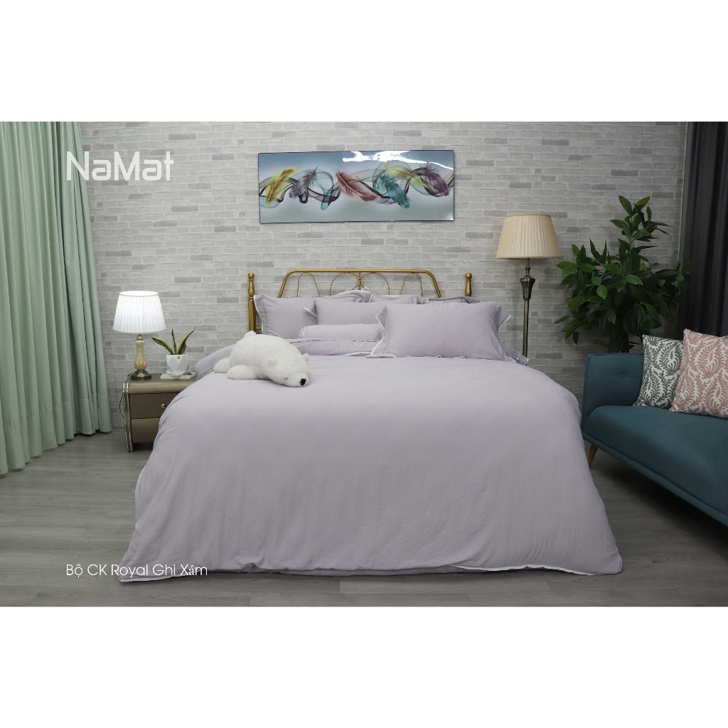 Bộ 4 Món Chăn Ga Gối Royal Các Màu LizdNaMat