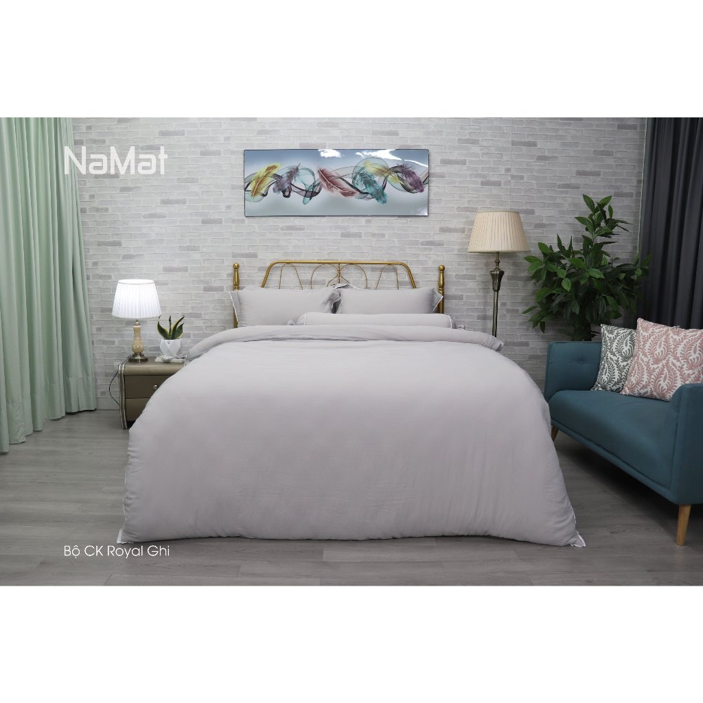 Bộ 4 Món Chăn Ga Gối Royal Các Màu LizdNaMat