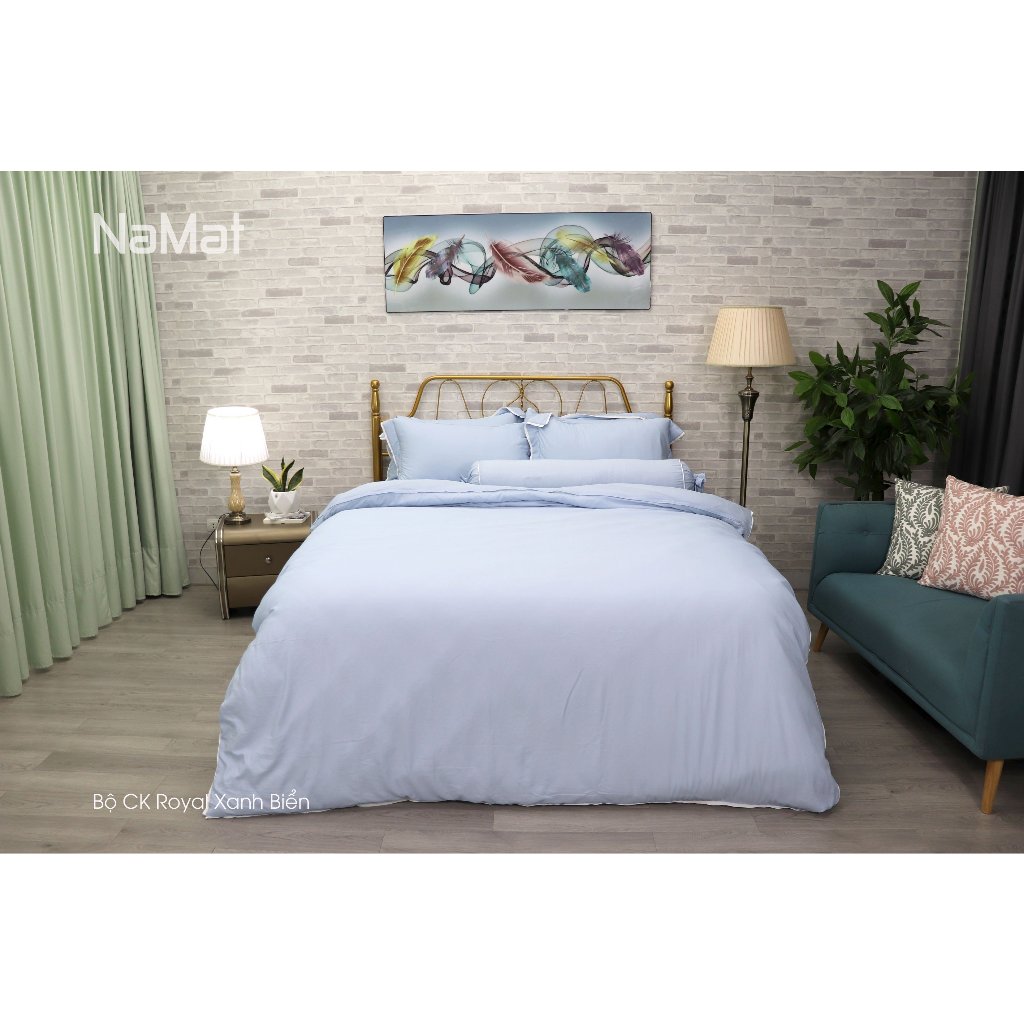 Bộ 4 Món Chăn Ga Gối Royal Các Màu LizdNaMat