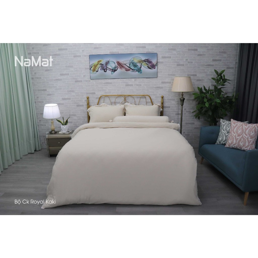 Bộ 4 Món Chăn Ga Gối Royal Các Màu LizdNaMat