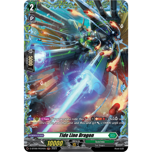[ Cardfight Vanguard] 01 thẻ trò chơi Tide Line Dragon