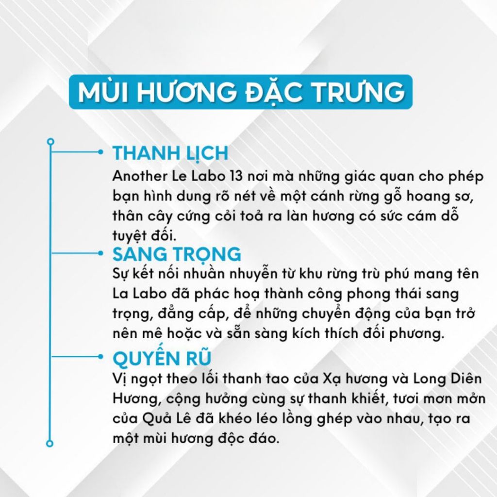 Nước hoa nam nữ Le Labo Another 13 chiết 10ml tinh dầu nước hoa cao cấp mùi hương vô cùng ảo diệu