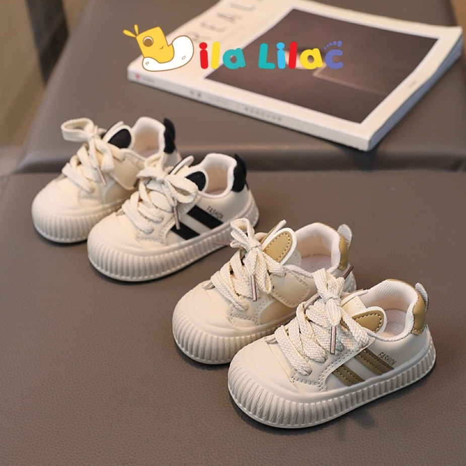 Giày Thể Thao Cho Bé Gái Bé Trai Tập Đi, Giày Sneaker Cho Bé Họa Tiết Kẻ Sọc Đế Mềm Êm Chân Cho Bé Từ 1-4 Tuổi
