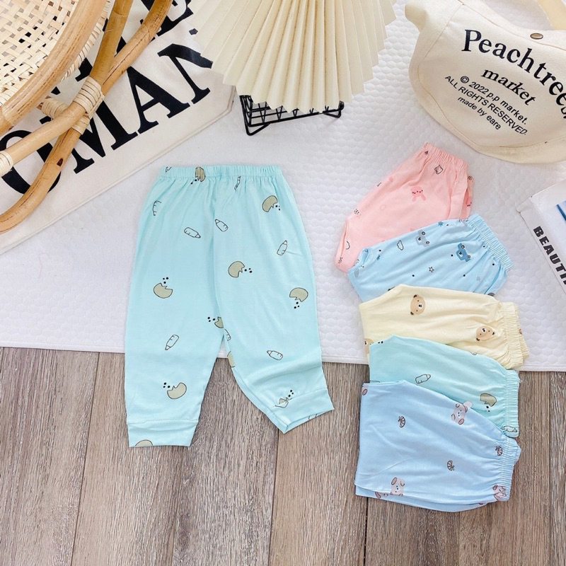 Combo 5 quần dài cho bé chất thun lạnh mềm mịn thoải mái    Trang Xô Kids