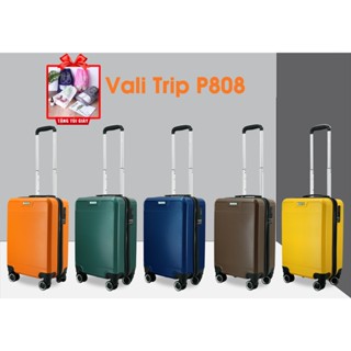 [TẶNG DÂY ĐAI KO KHÓA] Vali nhựa cao cấp TRIP P808 size 20inch, vali xách tay, đựng 7kg, nhựa ABS, bảo hành 5 năm