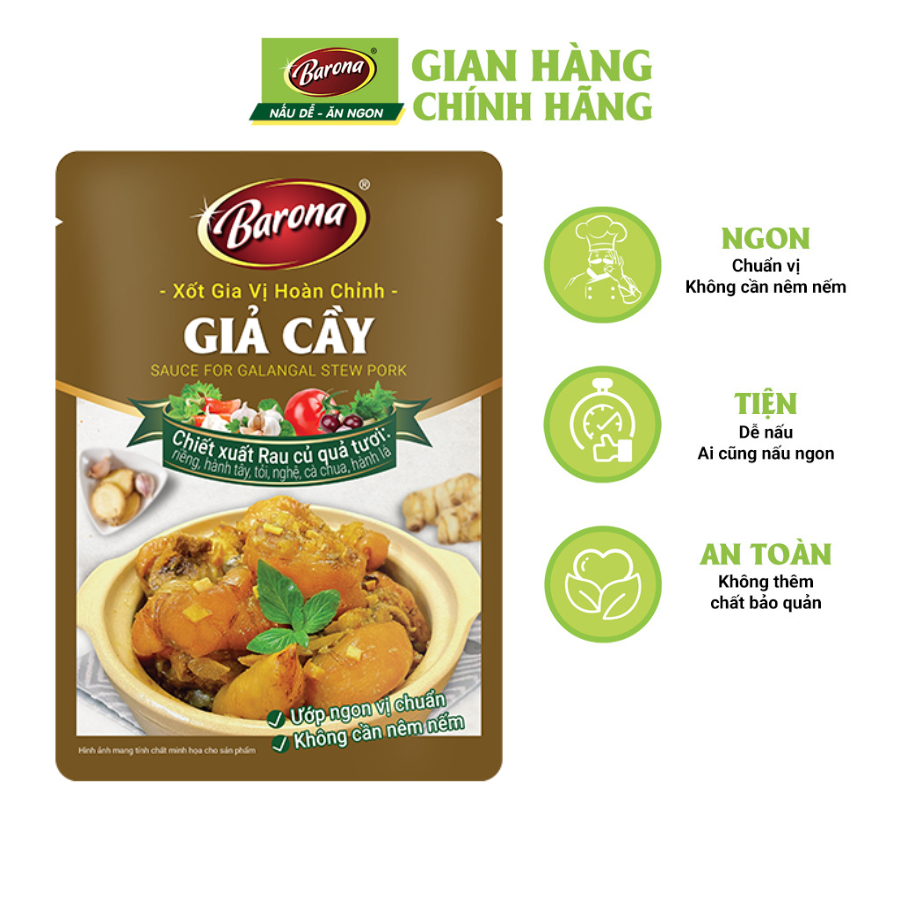 Gia vị Giả Cầy Barona 80g ướp ngon chuẩn vị không cần nêm nếm