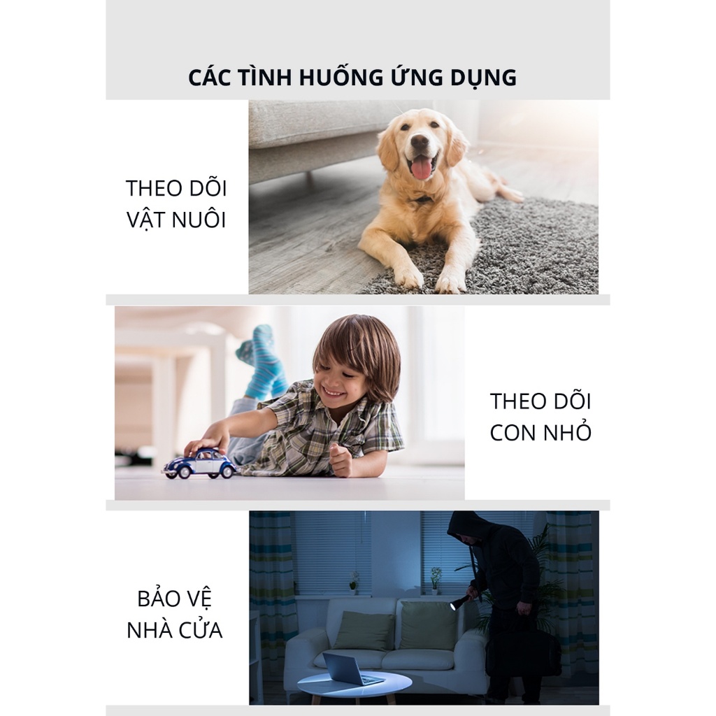 Camera WIFI IP DELI ES105 Trong Nhà Xoay 360 Độ Full HD 1080P, Camera Đàm Thoại 2 Chiều, Lưu Trữ Đám Mây