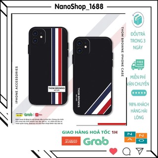 Ốp Lưng iPhone Viền Vuông, Nhựa TPU Dẻo Lỗ Camera Kẻ Màu Thome Browne iP 7Plus,8Plus,x,xs,xsmax,11,12,13,14,Pro,Promax