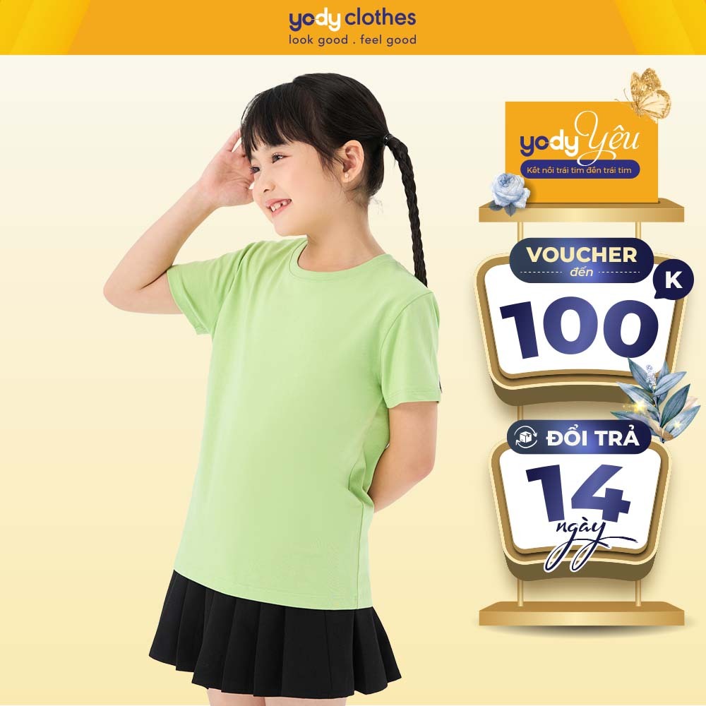 Áo thun cho bé trai bé gái YODY cổ tròn chất cotton USA an toàn cho da bé TSK6356