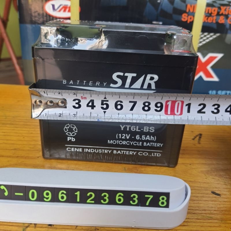 Bình Acqui Chính Hiệu Star 6.5a Dùng Cho Các Dòng Xe Ga Đời Mới