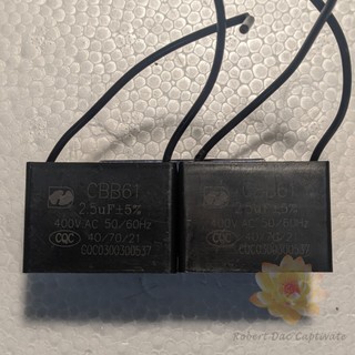 Tụ quạt điện 2.5µf 450V.AC (Tụ quạt 2.5 uf, 400 - 450V.AC)