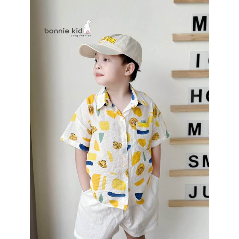 BỘ SƠ MI ĐI BIỂN CHO BÉ 🌊 🌴 Chất liệu tơ đũi nhẹ, mềm mát, bé thoải mái hoạt động