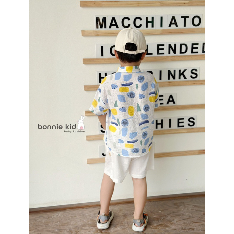 BỘ SƠ MI ĐI BIỂN CHO BÉ 🌊 🌴 Chất liệu tơ đũi nhẹ, mềm mát, bé thoải mái hoạt động
